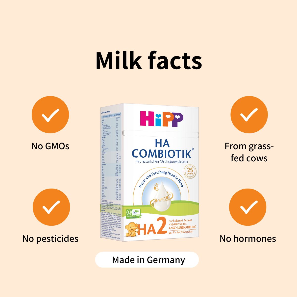 HiPP HA Combiotik Stage 2 – Hypoallergenic Formula 6+ months, German Version (600g)