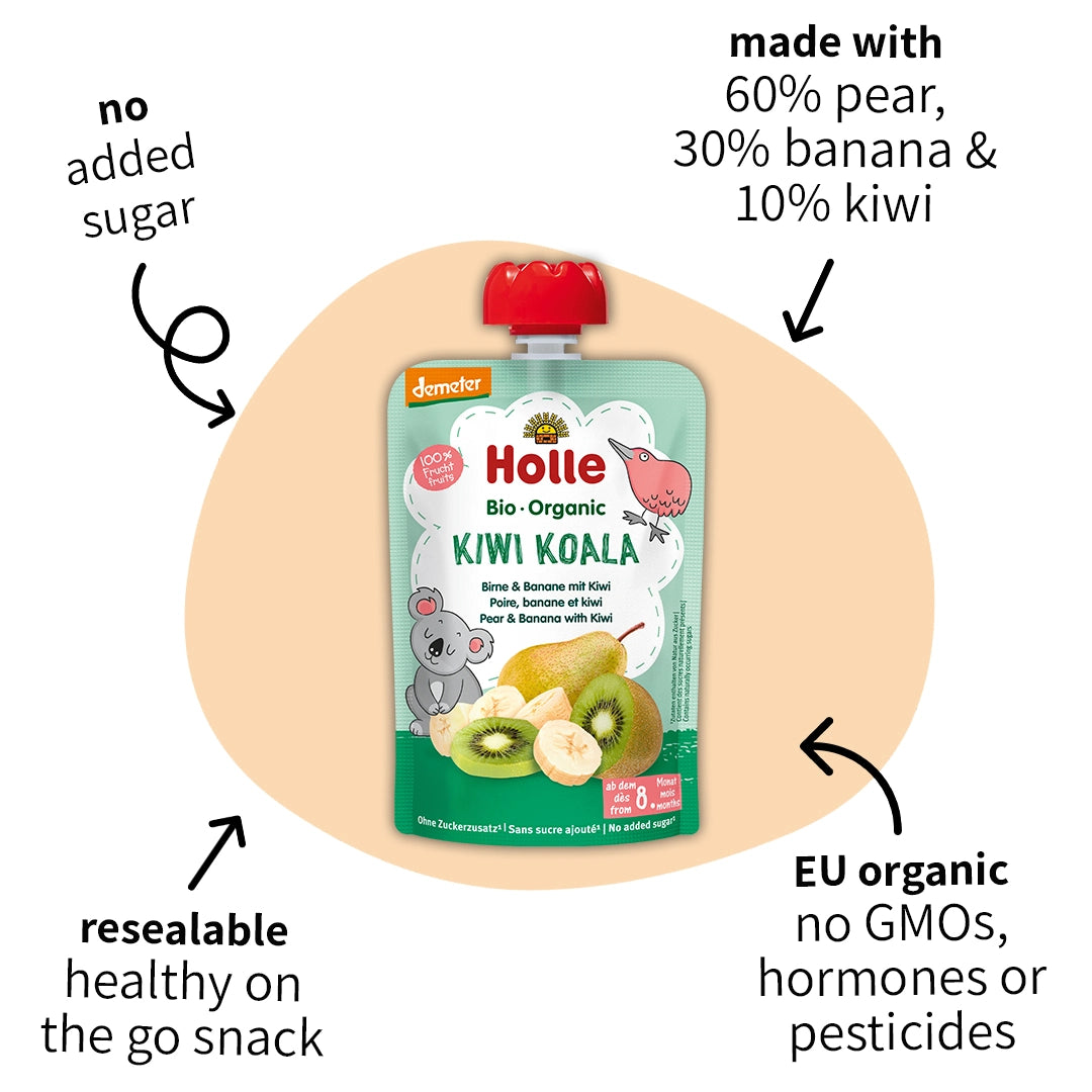 Holle Kiwi Koala – Organic Fruit Pouches 8+ months (100g)