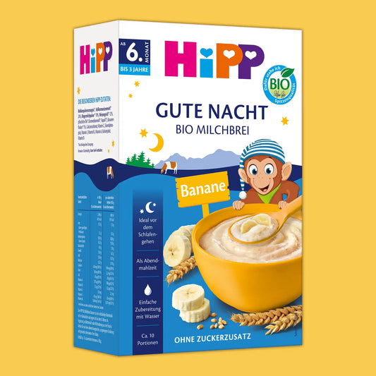 HiPP Banana Semolina – Organic Good Night Milk Porridge 6+ months (450g)