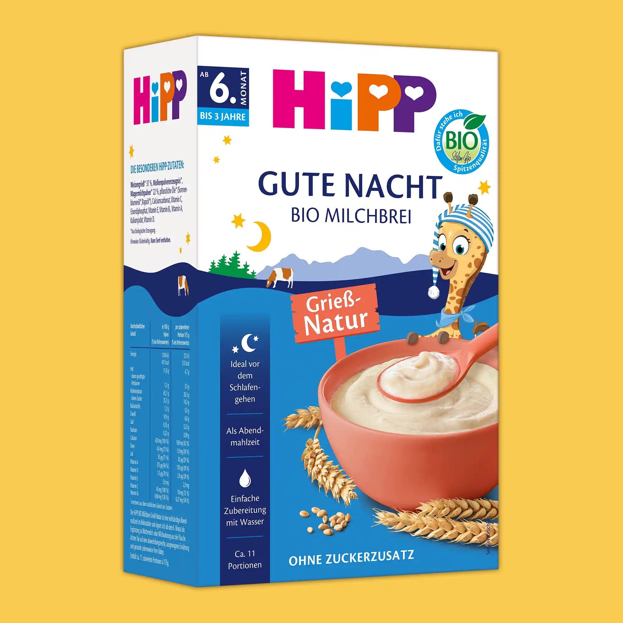 HiPP Gentle Semolina – Organic Milk Porridge 6+ months (450g)