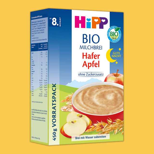 HiPP Oat & Apple – Organic Good Night Milk Porridge 8+ months (450g)