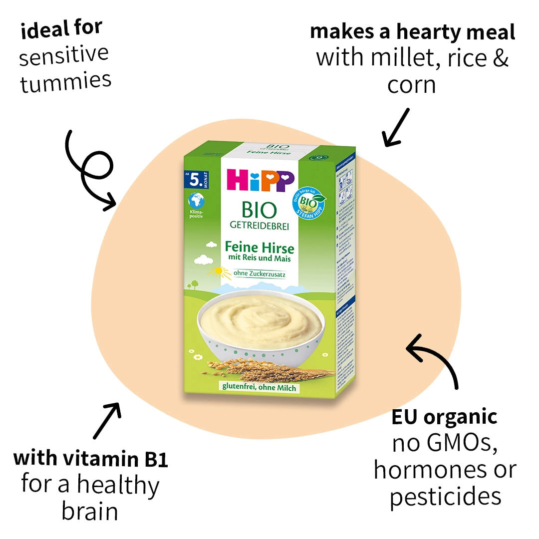 HiPP Millet with Rice & Corn – Organic Cereal Porridge 5+ months (200g)