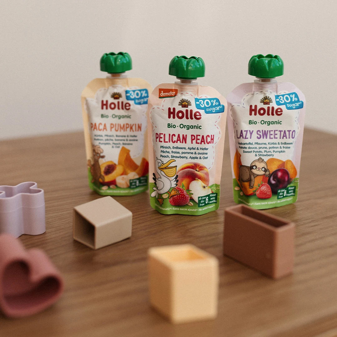 Holle Pelican Peach - Organic Fruit Pouches 6+ months (100g)