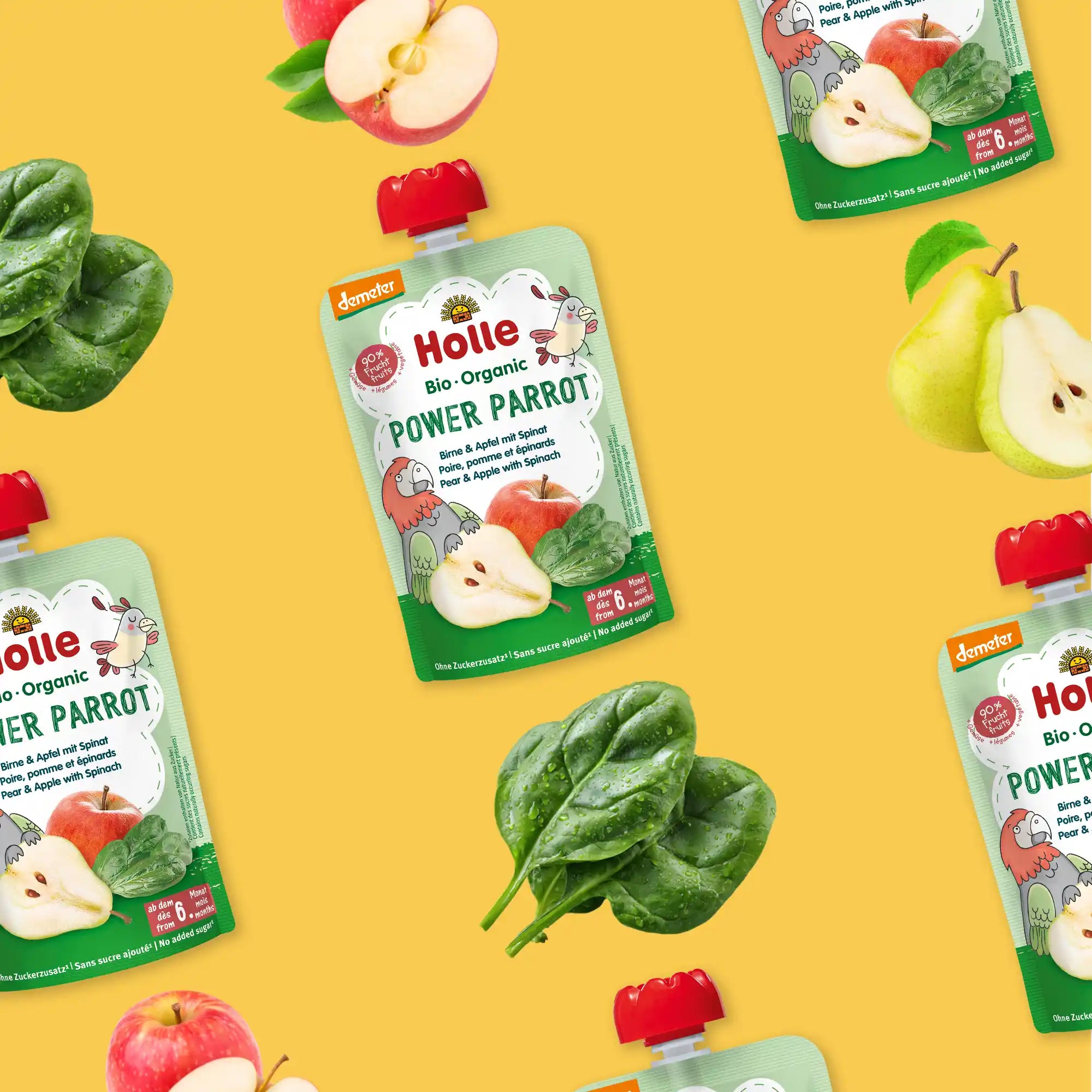 Holle Power Parrot – Organic Veggie Pouches 6+ months (100g)