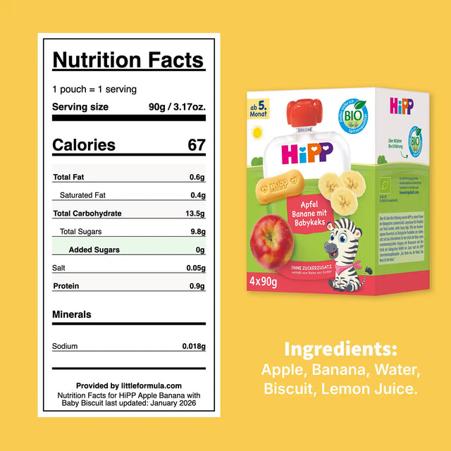 4x HiPP Mixpack - Organic Fruit Pouches 6+ months (90g)