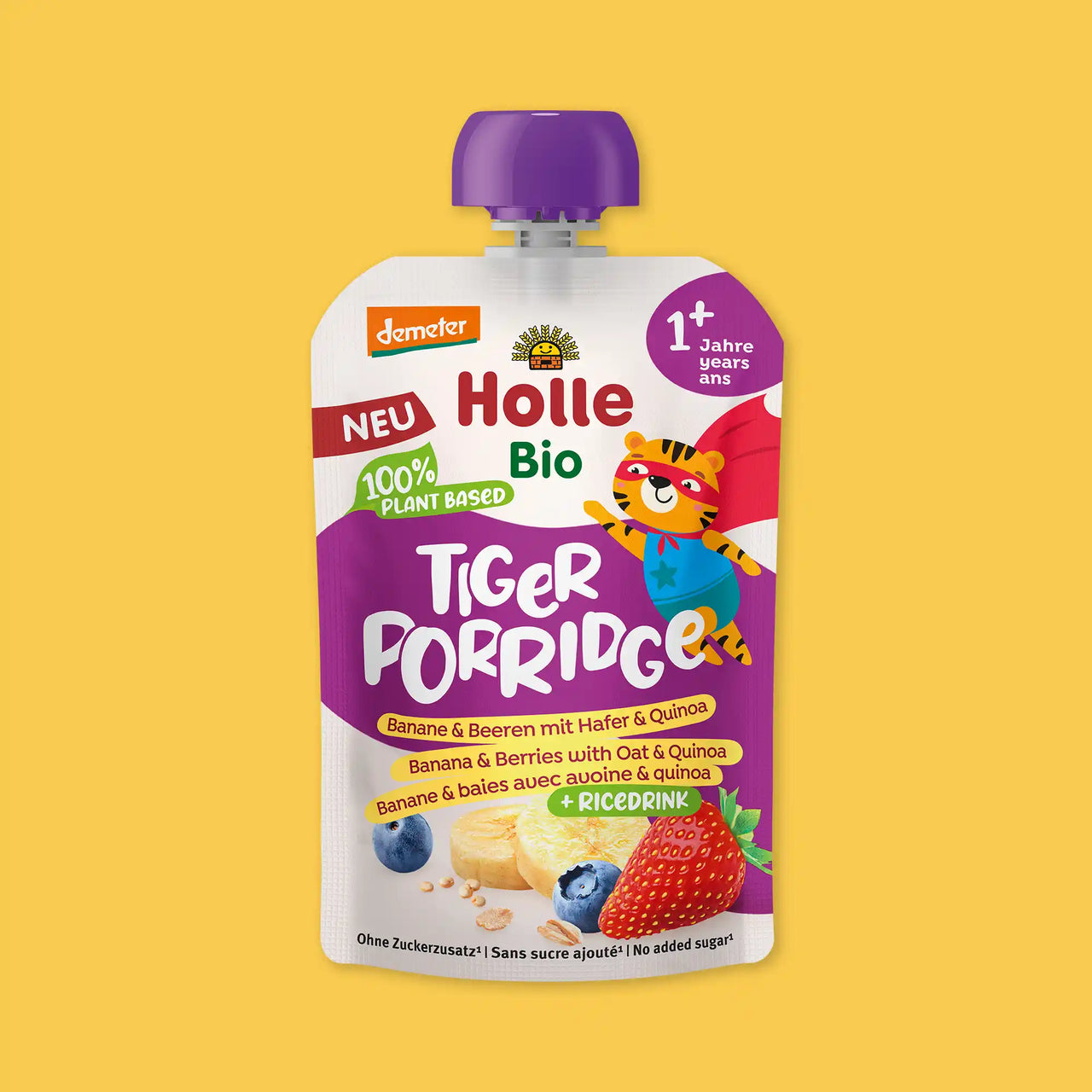Holle Tiger Porridge  - Organic Fruit Pouches 12+ months (110g)