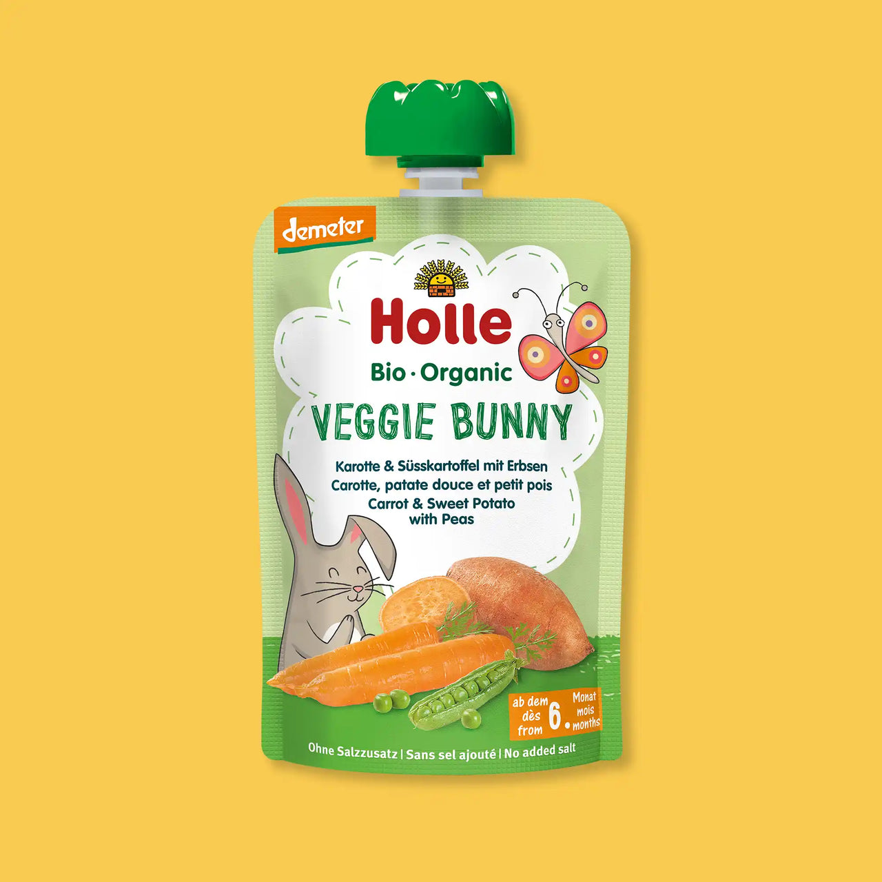 Holle Veggie Bunny – Organic Veggie Pouches 6+ months (100g)