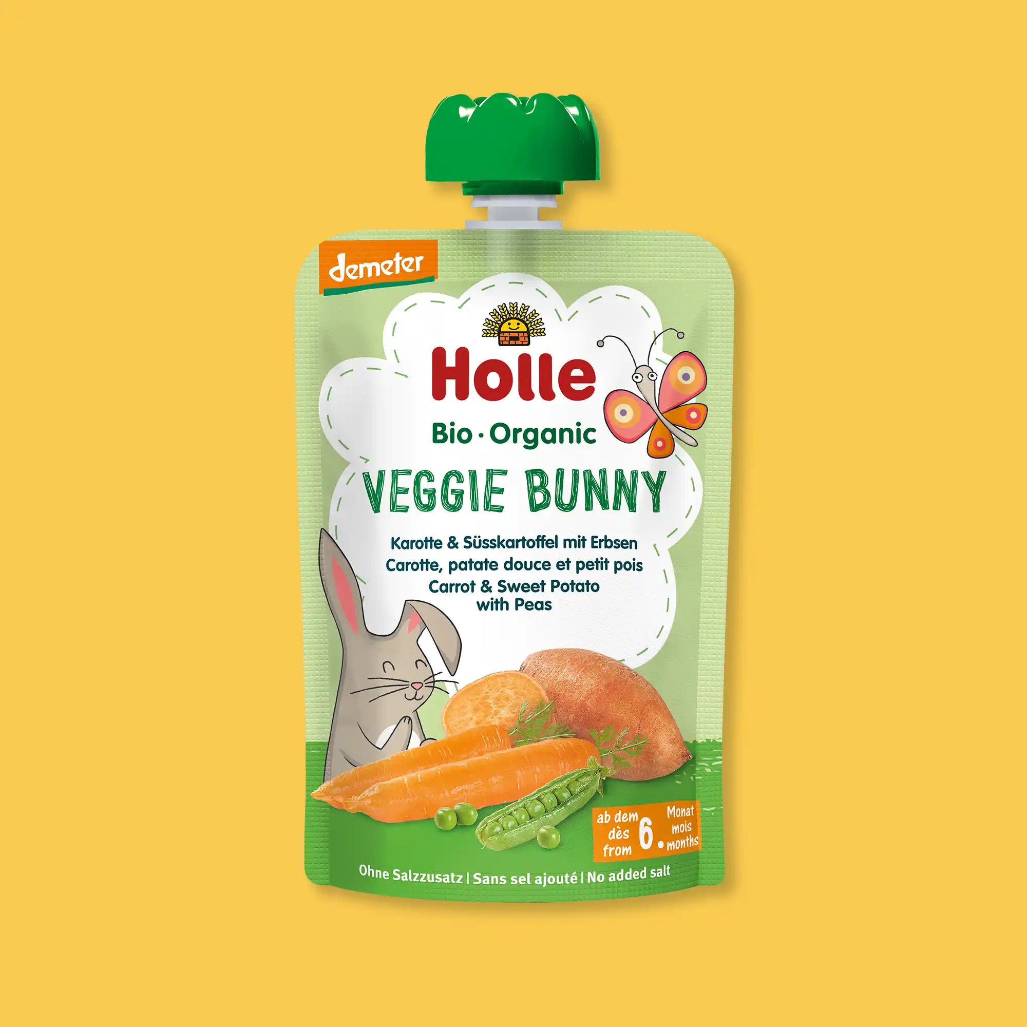 Holle Veggie Bunny – Organic Veggie Pouches 6+ months (100g)