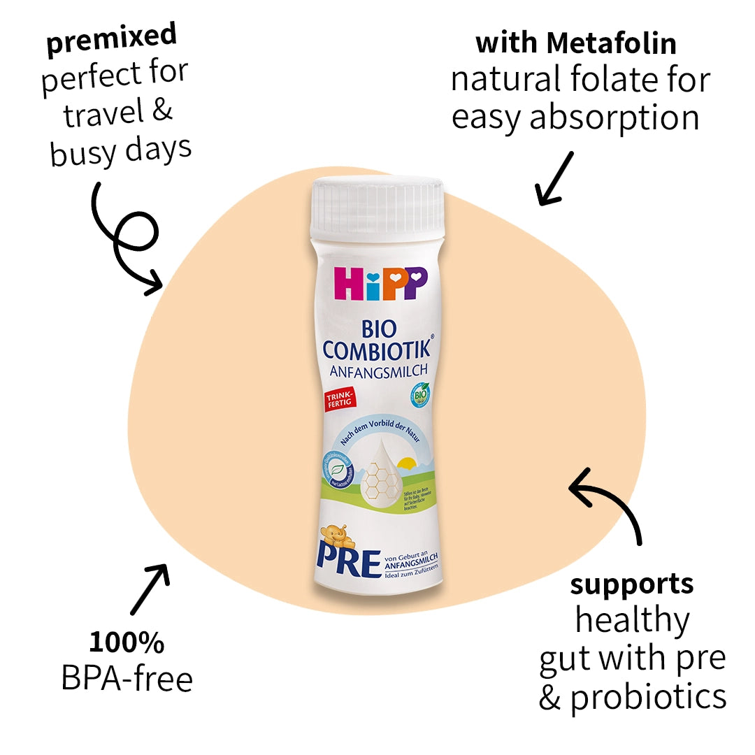 HiPP Combiotik PRE – Ready to Feed Formula 0-6 months, German Version (200ml)