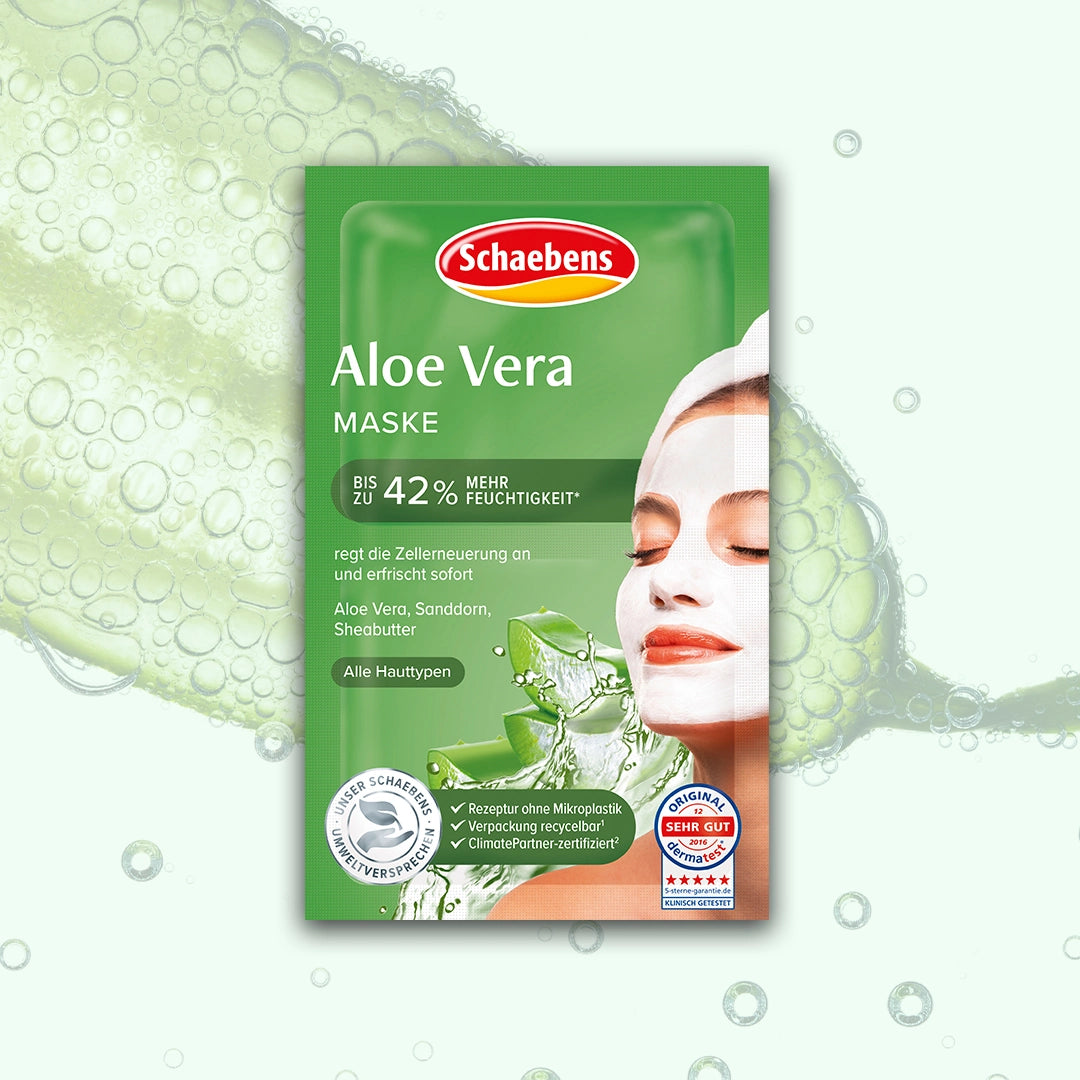 Schaebens Aloe Vera + Sea Buckthorn Cell Renewing Face Mask  for a Hydrated & Plump Skin