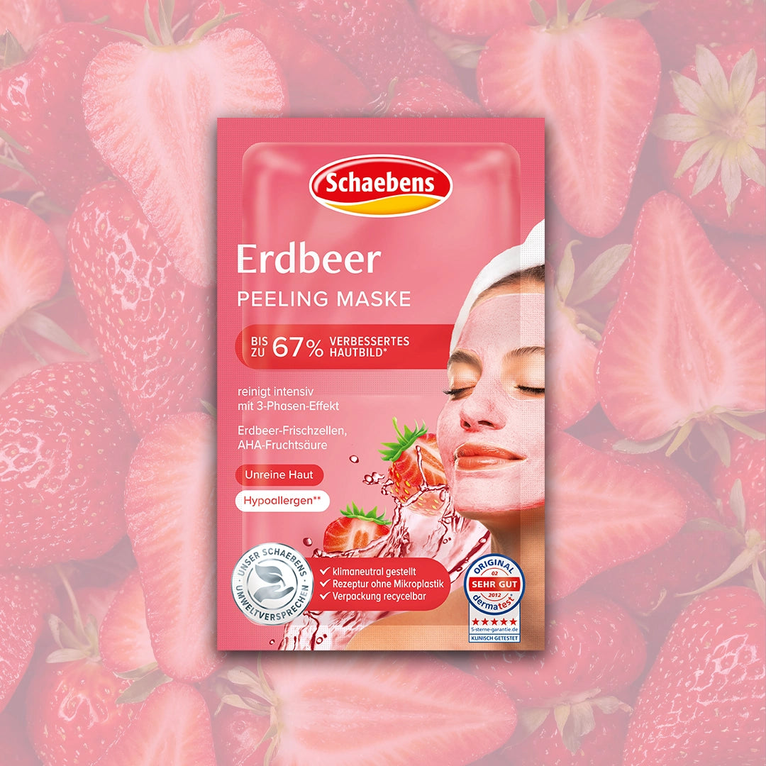 Schaebens Exfoliating AHA Strawberry Peeling Face Mask for an Even & Fresh Complexion