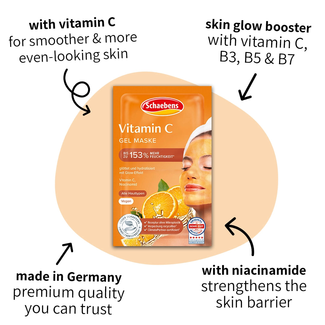 Schaebens Vitamin C + Niacinamide Gel Face Mask for a Radiant and Even Complexion