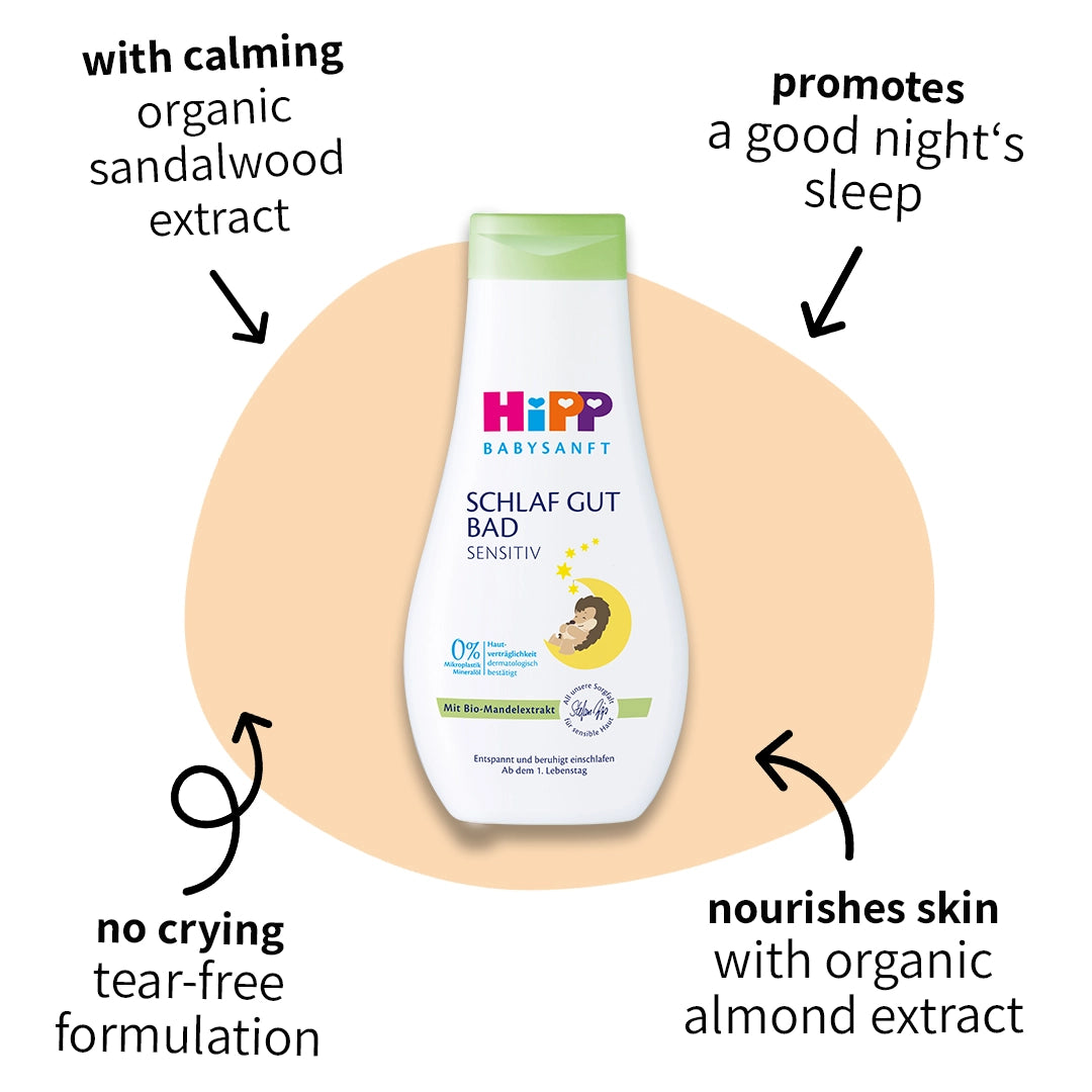 HiPP Sleep Well Bath – For Sensitive Baby Skin (350ml)