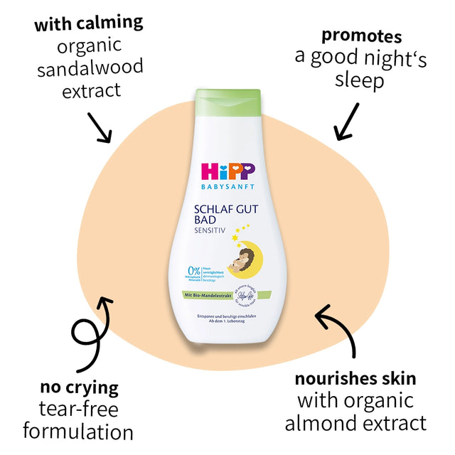 HiPP Sleep Well Bath – For Sensitive Baby Skin (350ml)
