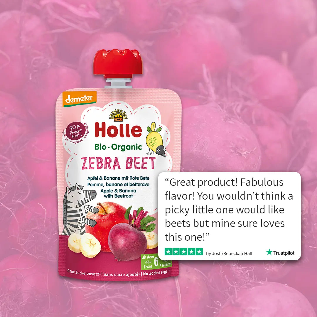 Holle Zebra Beet – Organic Veggie Pouches 6+ months (100g)