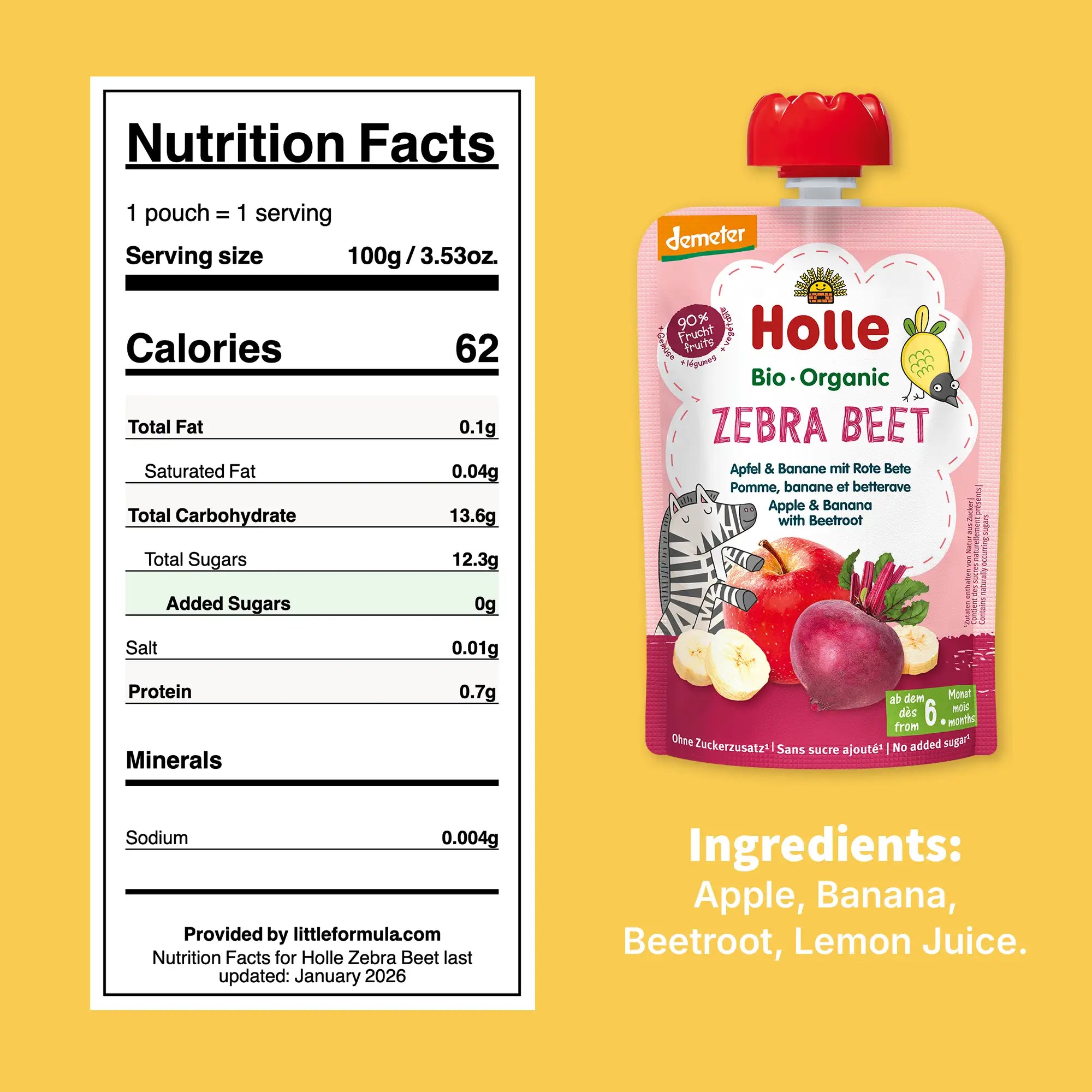 Holle Zebra Beet Nutrition Facts
