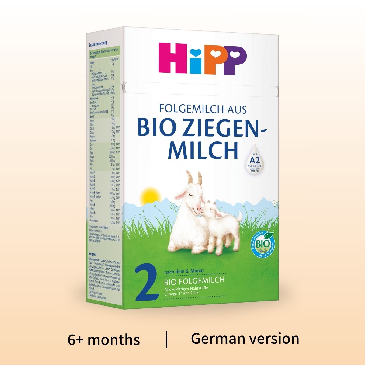 HiPP Goat Stage 2 – Organic Goat Milk Formula 6-12 months, German Version (400g)