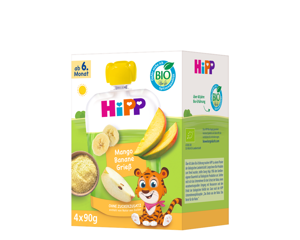4x HiPP Mango Banana with Semolina