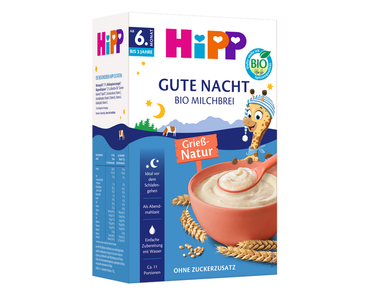HiPP Gentle Semolina – Organic Milk Porridge 6+ months (450g)