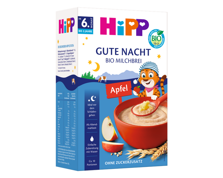HiPP Oat & Apple – Organic Good Night Milk Porridge 6+ months (450g)