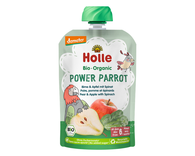 Holle Power Parrot – Organic Veggie Pouches 6+ months (100g)