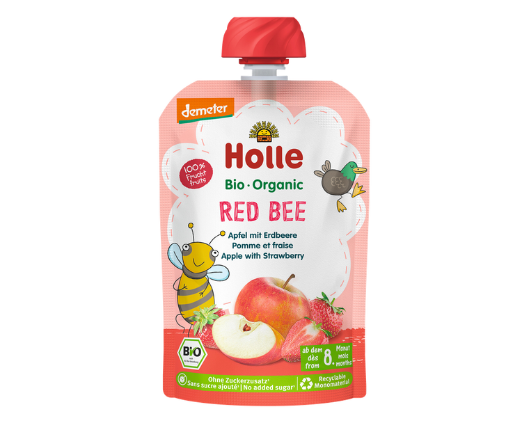 Holle Red Bee – Organic Fruit Pouches 8+ months (100g)