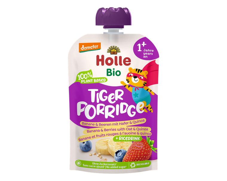Holle Tiger Porridge  - Organic Fruit Pouches 12+ months (110g)
