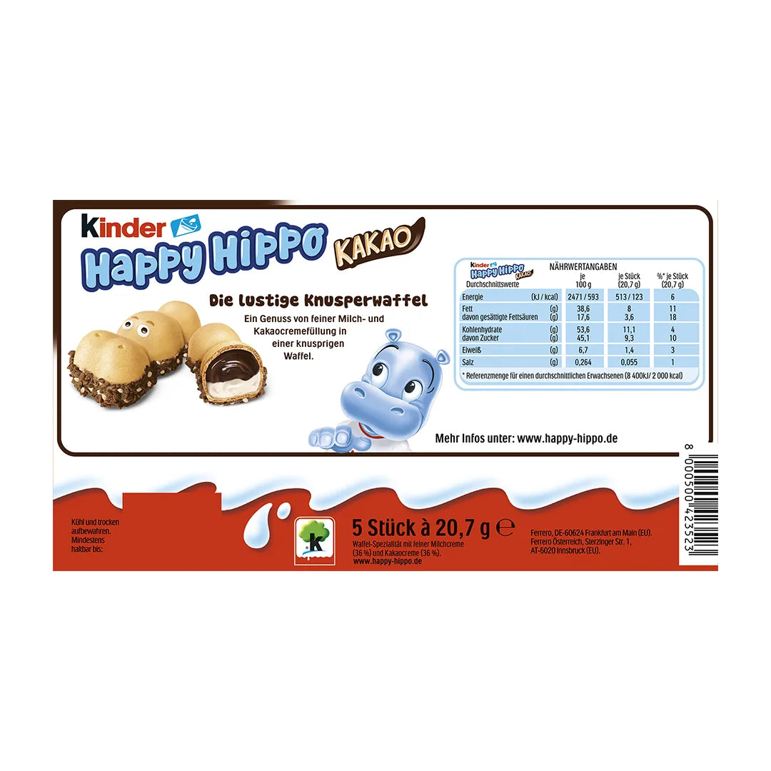 Kinder Happy Hippo Cocoa Cream 100g/3.53oz